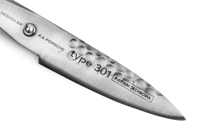 Chroma P09 Type 301 Hammered Paring Knife, 3.25"